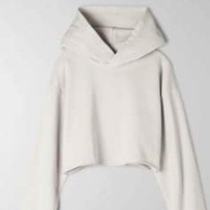 Tna the perfect crop light hoodie- ice grey